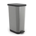 Rotho Ribo Pedaalemmer 55L Zilver Metallic