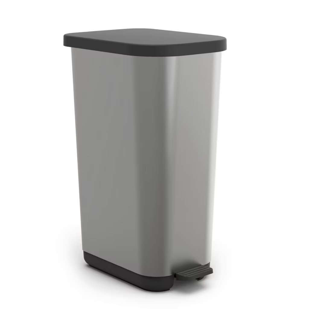 Rotho Ribo Pedaalemmer 55L Zilver Metallic