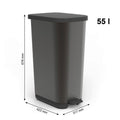 Rotho Ribo Pedaalemmer 55L Grafiet